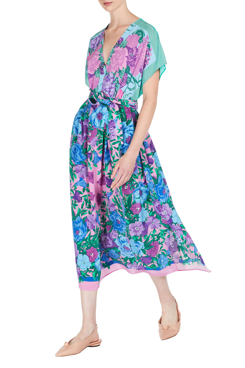 Женский Weekend Max Mara Платье CANOSA из чистого шелка с принтом (цвет ), артикул 2352210431 | Фото 2
