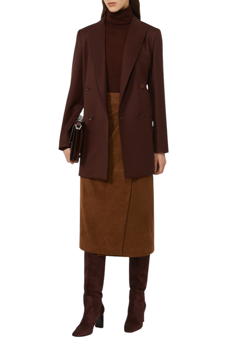 Водолазка SALUTO из шерсти|Основной цвет:Бордовый Женский Max Mara Водолазка SALUTO из шерсти (цвет ), артикул 2521366162 | Фото 2