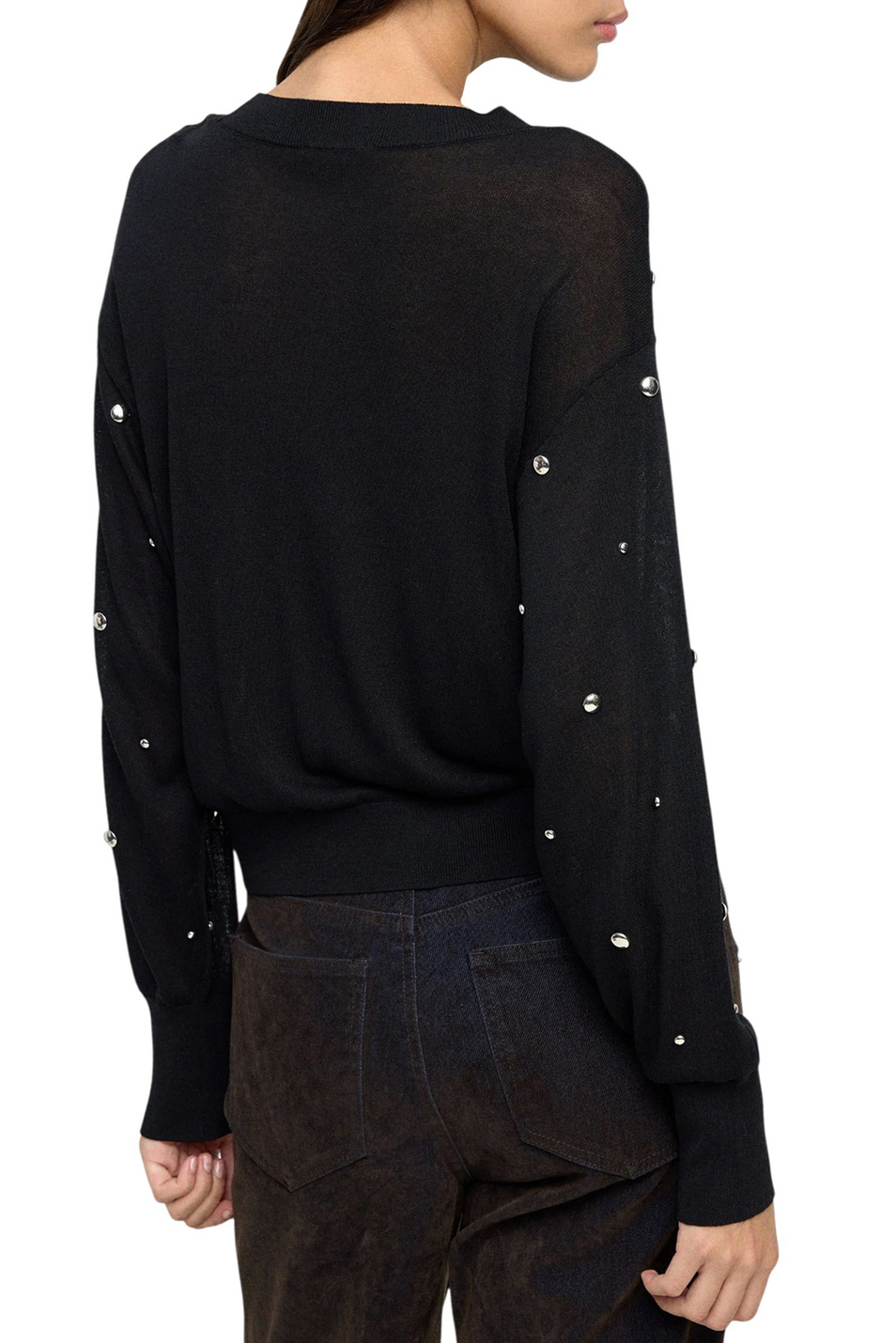 Джемпер с заклепками|Основной цвет:Черный Женский Parfois Джемпер с заклепками (цвет ), артикул 241058 | Фото 5