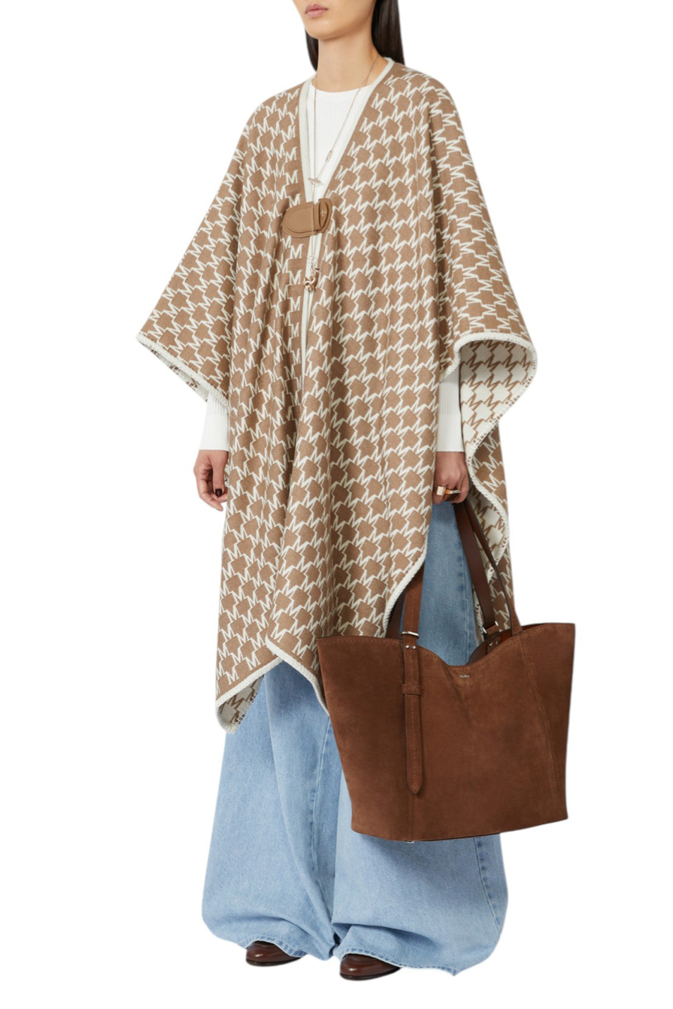 Женский Max Mara Сумка ARCHETIPO из натуральной замши (цвет ), артикул 2524516091 | Фото 7