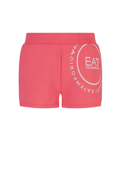 Спортивные шорты с крупным логотипом и флуоресцентным эффектом|Основной цвет:Розовый|Артикул:3KTS60-TJ9RZ | Фото 1