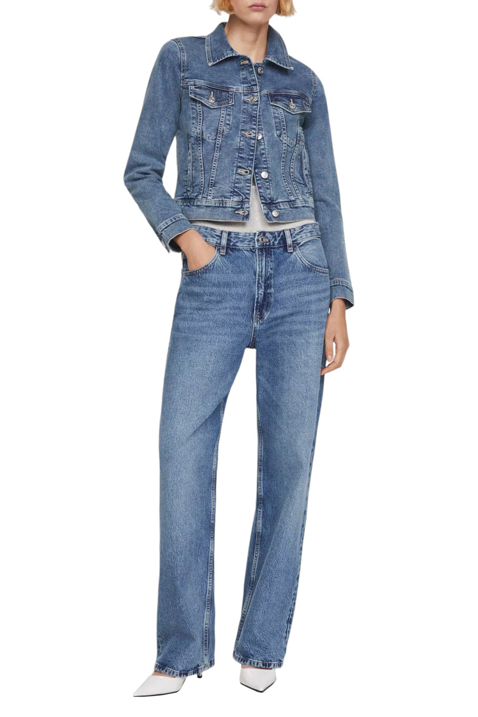 Женский Mango Куртка VICKY джинсовая с карманами (цвет ), артикул 67085733 | Фото 2