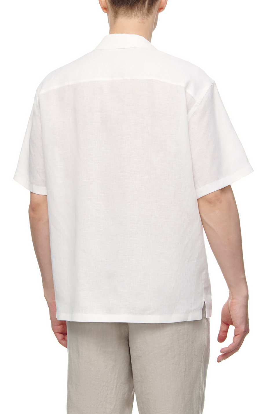 Мужской Zegna Льняная рубашка с коротким рукавом (цвет ), артикул 305286-ZCOB2-G | Фото 4