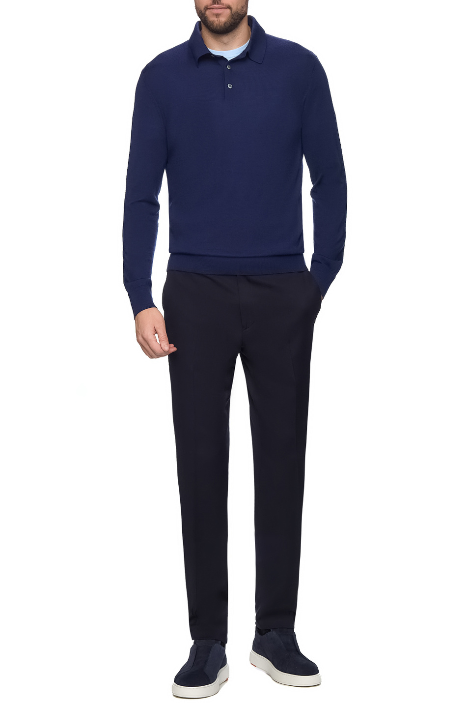 Мужской Zegna Джемпер поло из кашемира и шелка (цвет ), артикул UEJ00A8-132-P98 | Фото 3