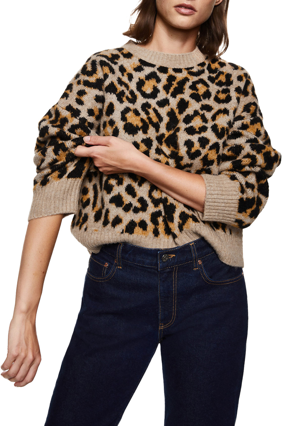 Женский Mango Свитер LEOPARD (цвет ), артикул 37075929 | Фото 3