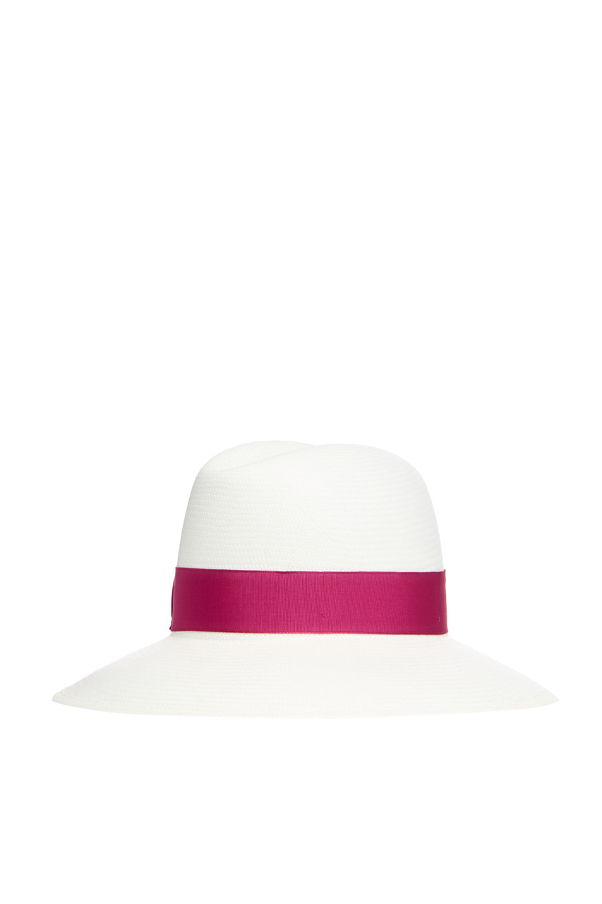 Шляпа с широкой лентой|Основной цвет:Белый|Артикул:231979 | Фото 1