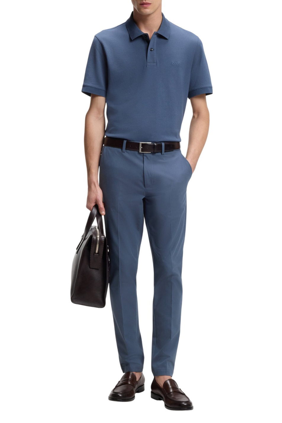 Брюки Kaiton однотонные|Основной цвет:Синий Мужской BOSS Брюки Kaiton однотонные (цвет ), артикул 50543945 | Фото 2