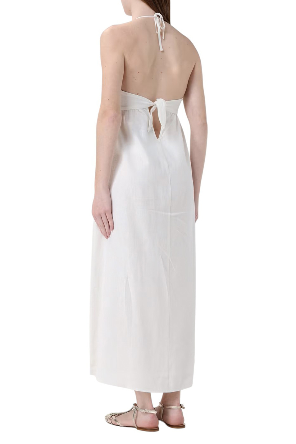 Женский Emporio Armani Платье из льна и вискозы (цвет ), артикул EW000818-AF12201 | Фото 4