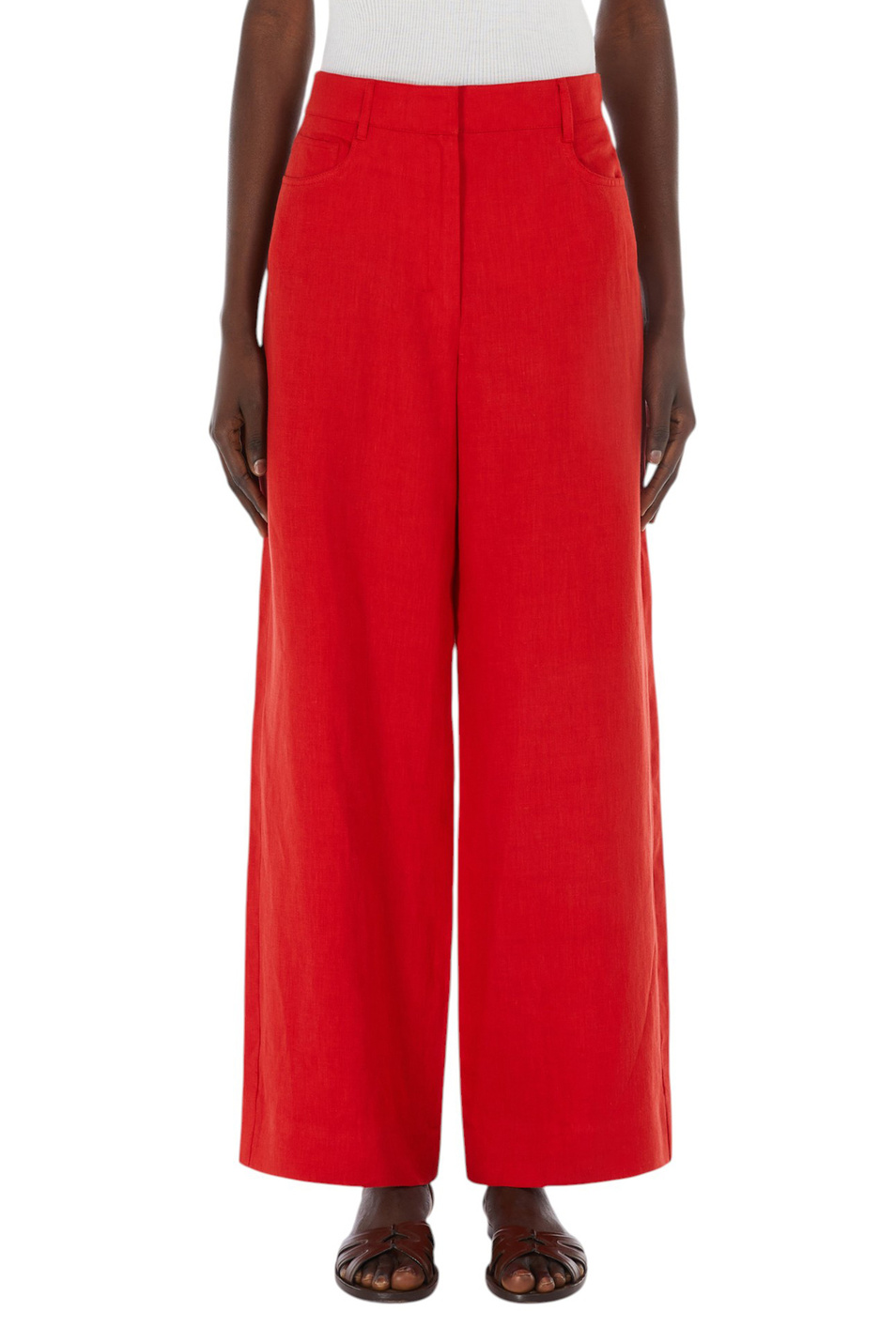 Женский Max Mara Брюки TEO из льна (цвет ), артикул 2519131043 | Фото 3