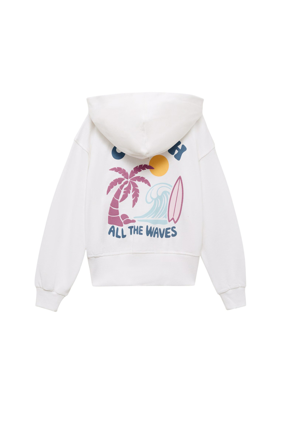 Девочкам Mango Kids Толстовка COASTAL из хлопка (цвет ), артикул 87088263 | Фото 2