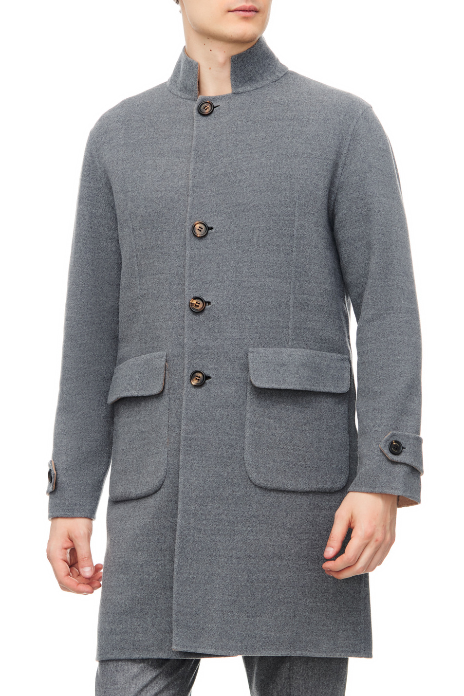 Мужской Eleventy Пальто из чистой шерсти с накладными карманами (цвет ), артикул F75CAPF04-TES0F014 | Фото 1