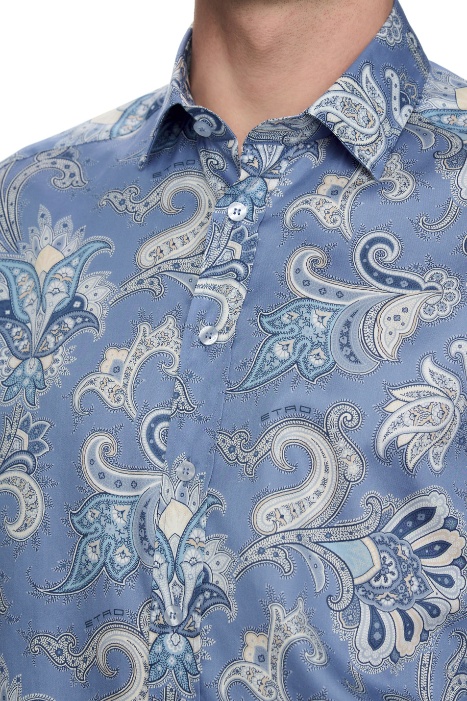 Рубашка из хлопка|Основной цвет:Голубой Мужской Etro Рубашка из хлопка (цвет ), артикул MRIB000399SA5F2X0880 | Фото 6