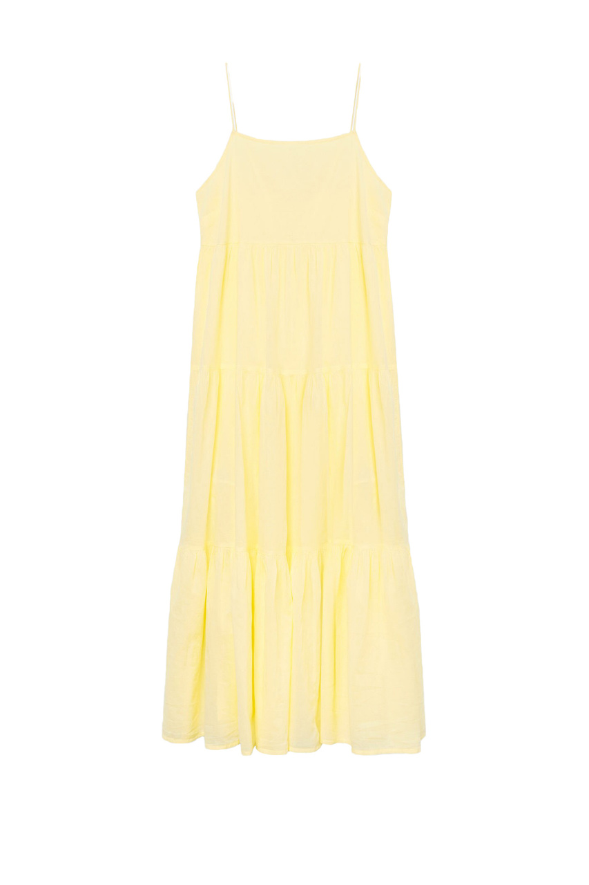 Платье COTTON с воланом|Основной цвет:Желтый|Артикул:17070185 | Фото 1