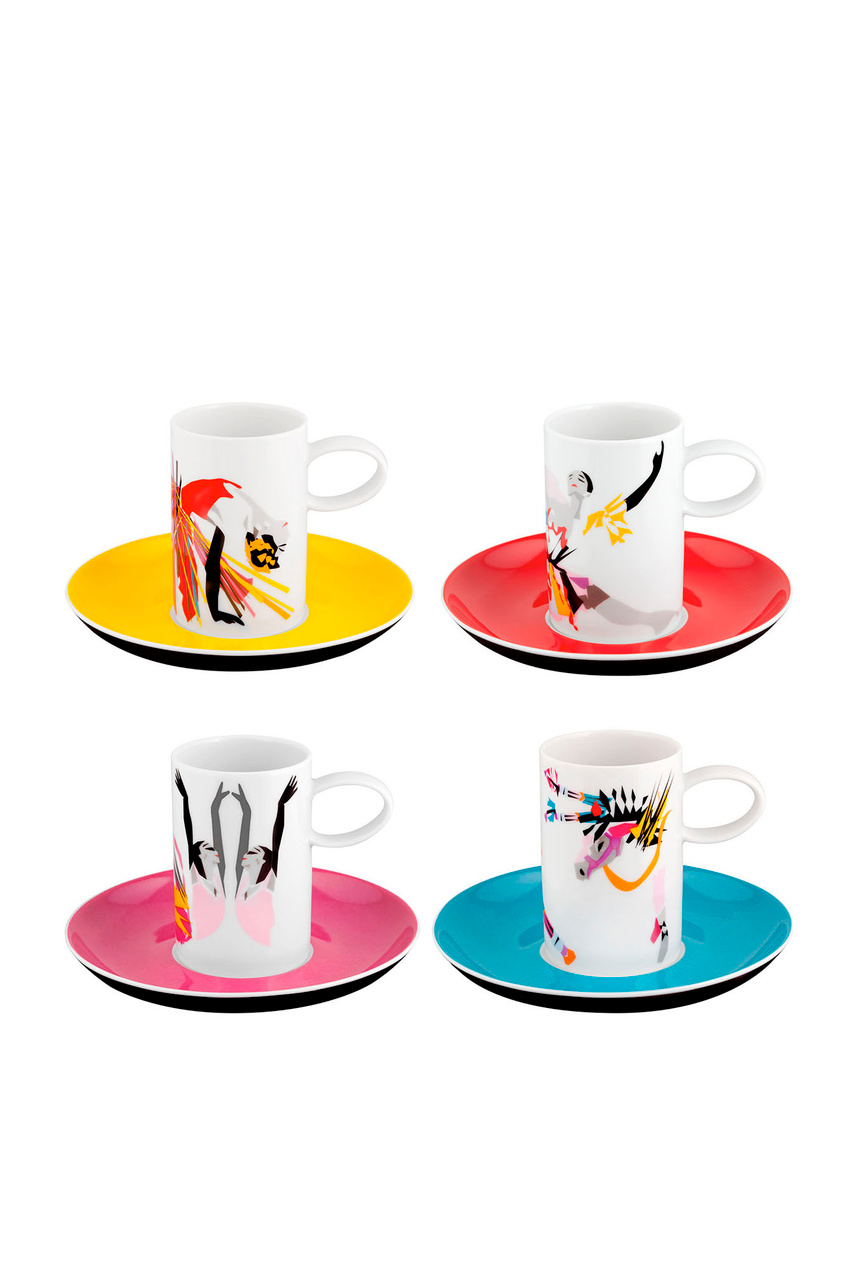 Набор чашек кофейных с блюдцами TCHAIKOVSKY 104 мл, 8 предметов|Основной цвет:Разноцветный|Артикул:21112533 | Фото 1