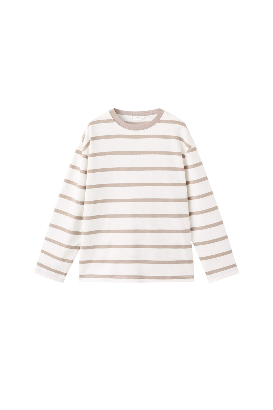 Лонгслив CHAR в полоску|Основной цвет:Бежевый Мальчикам Mango Kids Лонгслив CHAR в полоску (цвет ), артикул 17056338 | Фото 1