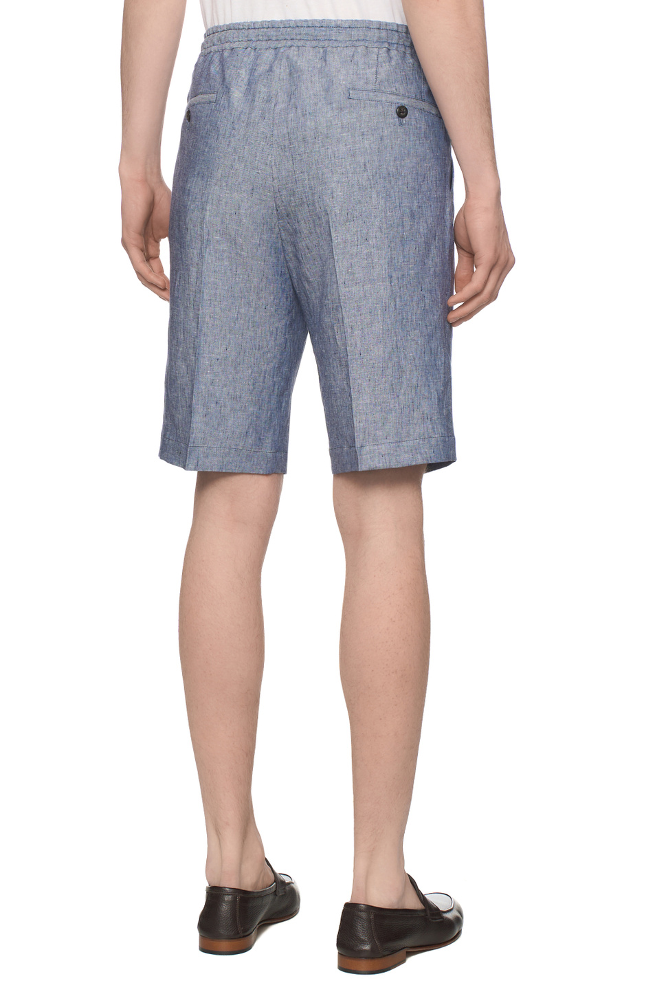 Шорты из льна|Основной цвет:Голубой Мужской Corneliani Шорты из льна (цвет ), артикул 274L20-2714159 | Фото 5