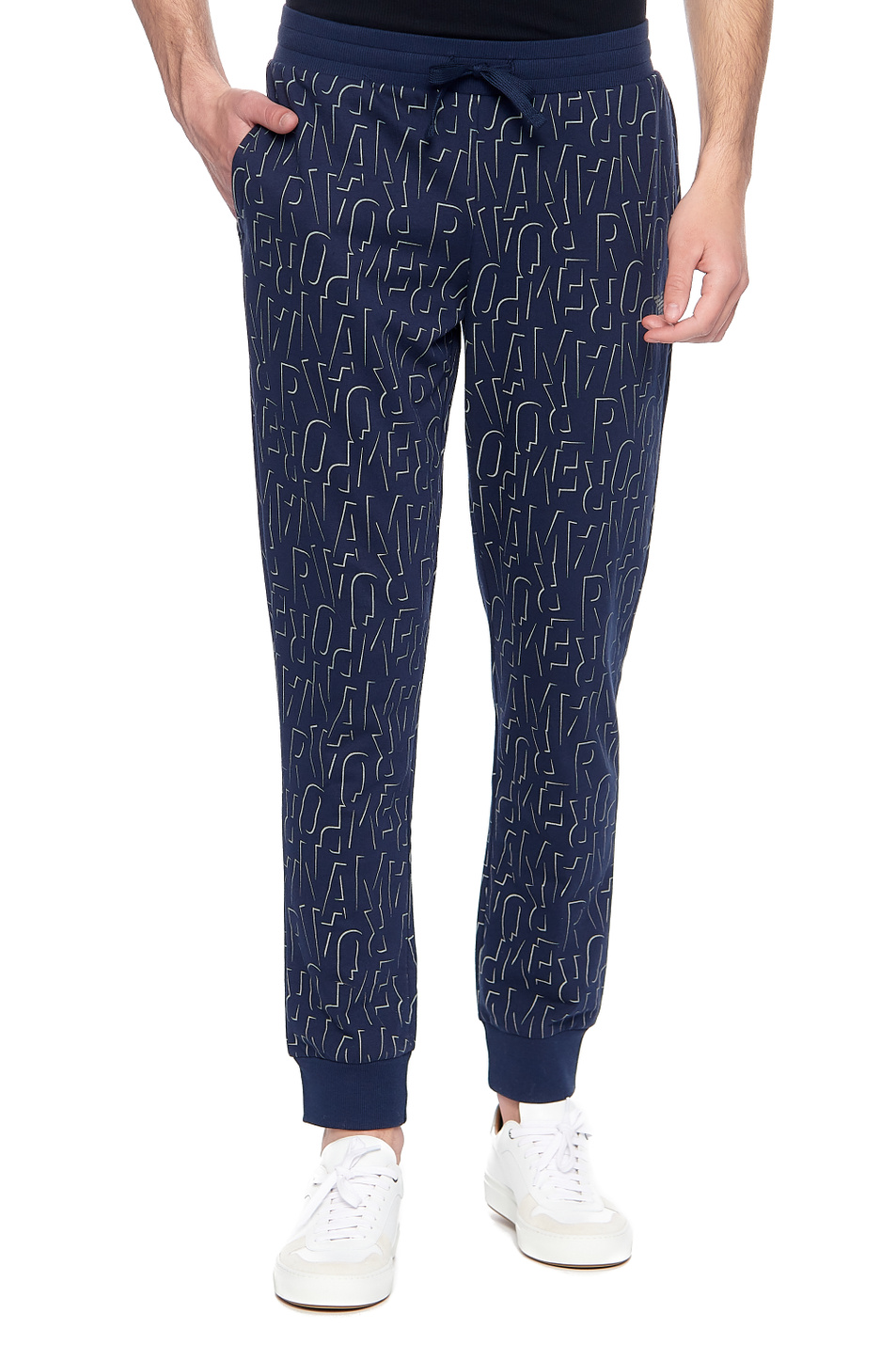 Мужской Emporio Armani Спортивные брюки из смесового хлопка с логотипом (цвет ), артикул 111690-1P566 | Фото 1
