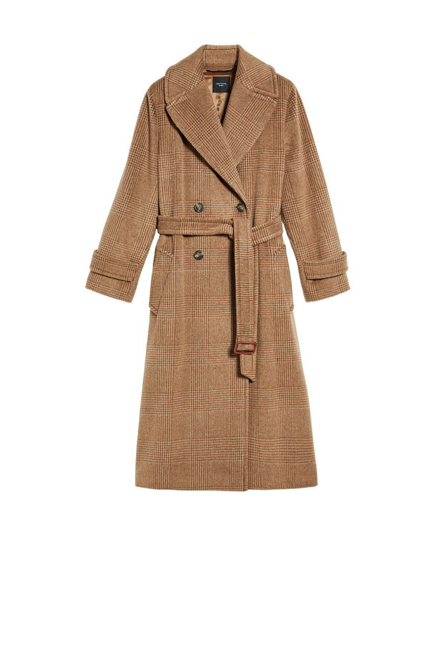 Пальто GARBO из смесовой шерсти альпаки|Основной цвет:Коричневый|Артикул:2350160733 | Фото 1