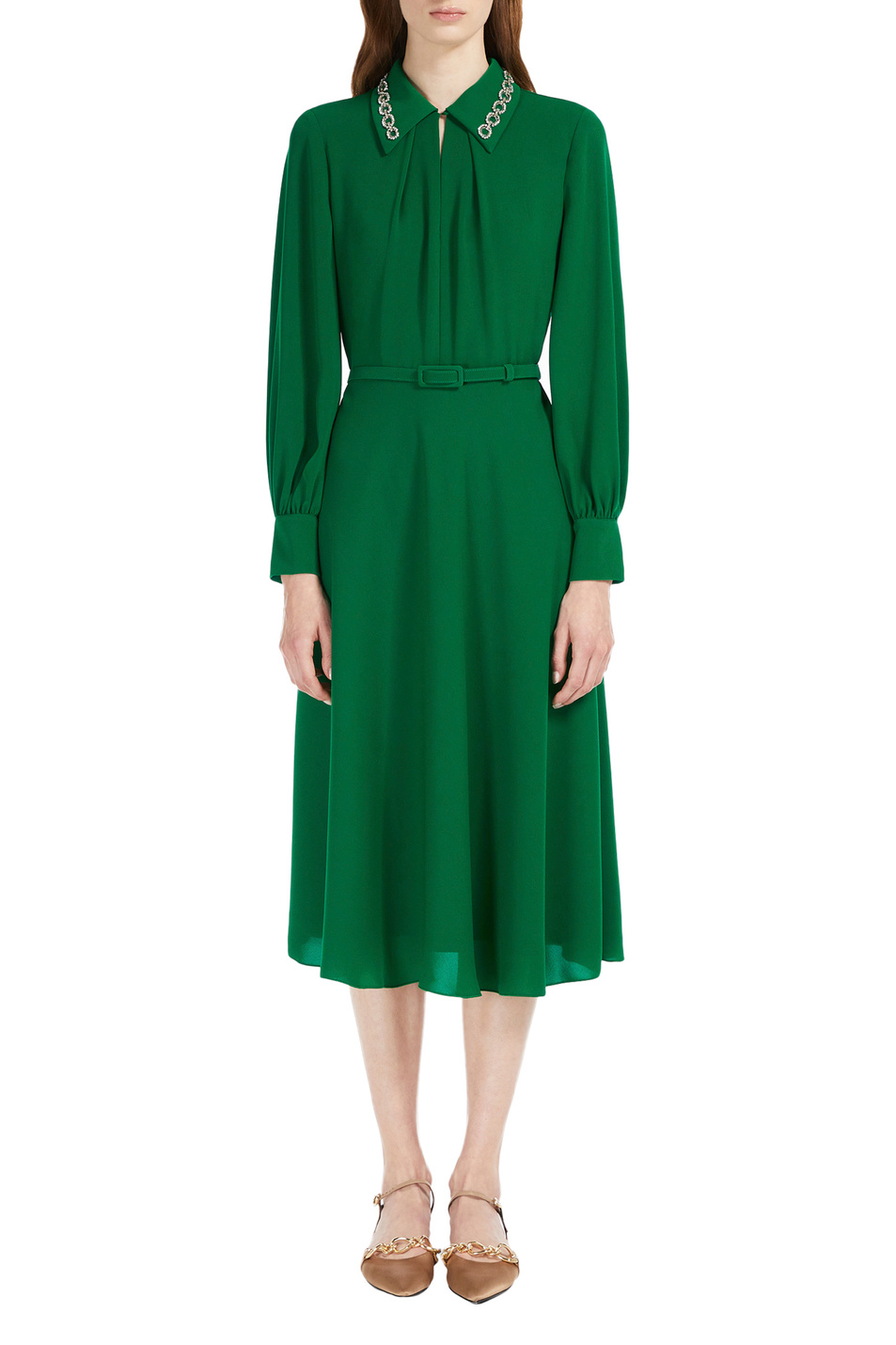Женский Max Mara Платье GALLI с вышивкой в виде цепочки (цвет ), артикул 62210224 | Фото 4