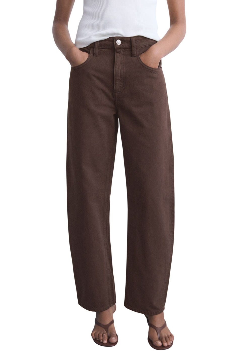 Женский Mango Джинсы BET с высокой талией (цвет ), артикул 17094091 | Фото 3