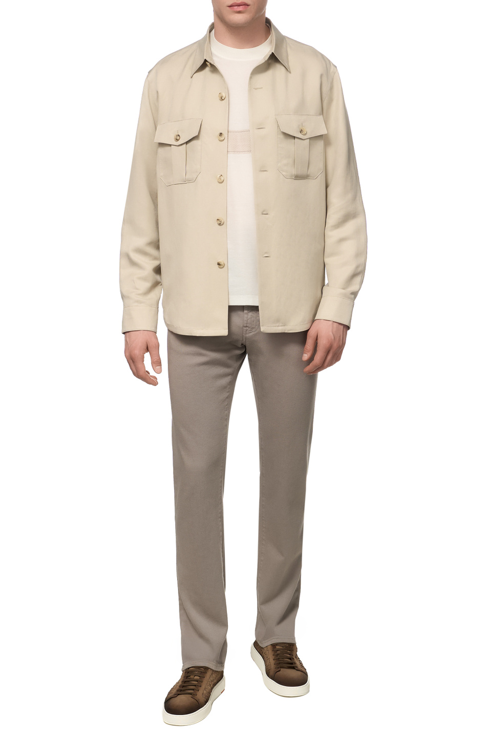 Мужской Canali Куртка-рубашка однотонная (цвет ), артикул E31019AX03156 | Фото 3