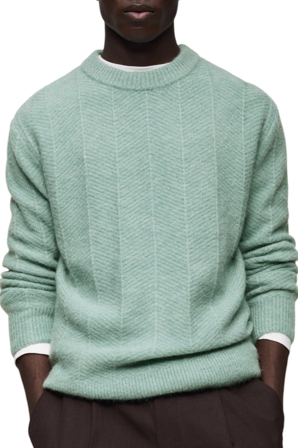 Мужской Mango Man Свитер IACOPO из смесовой шерсти (цвет ), артикул 87000614 | Фото 3