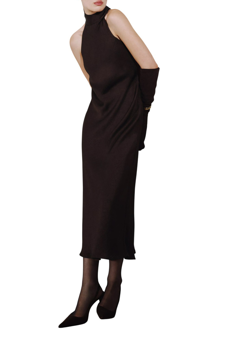 Женский Mango Платье CHOCO атласное (цвет ), артикул 17029107 | Фото 2