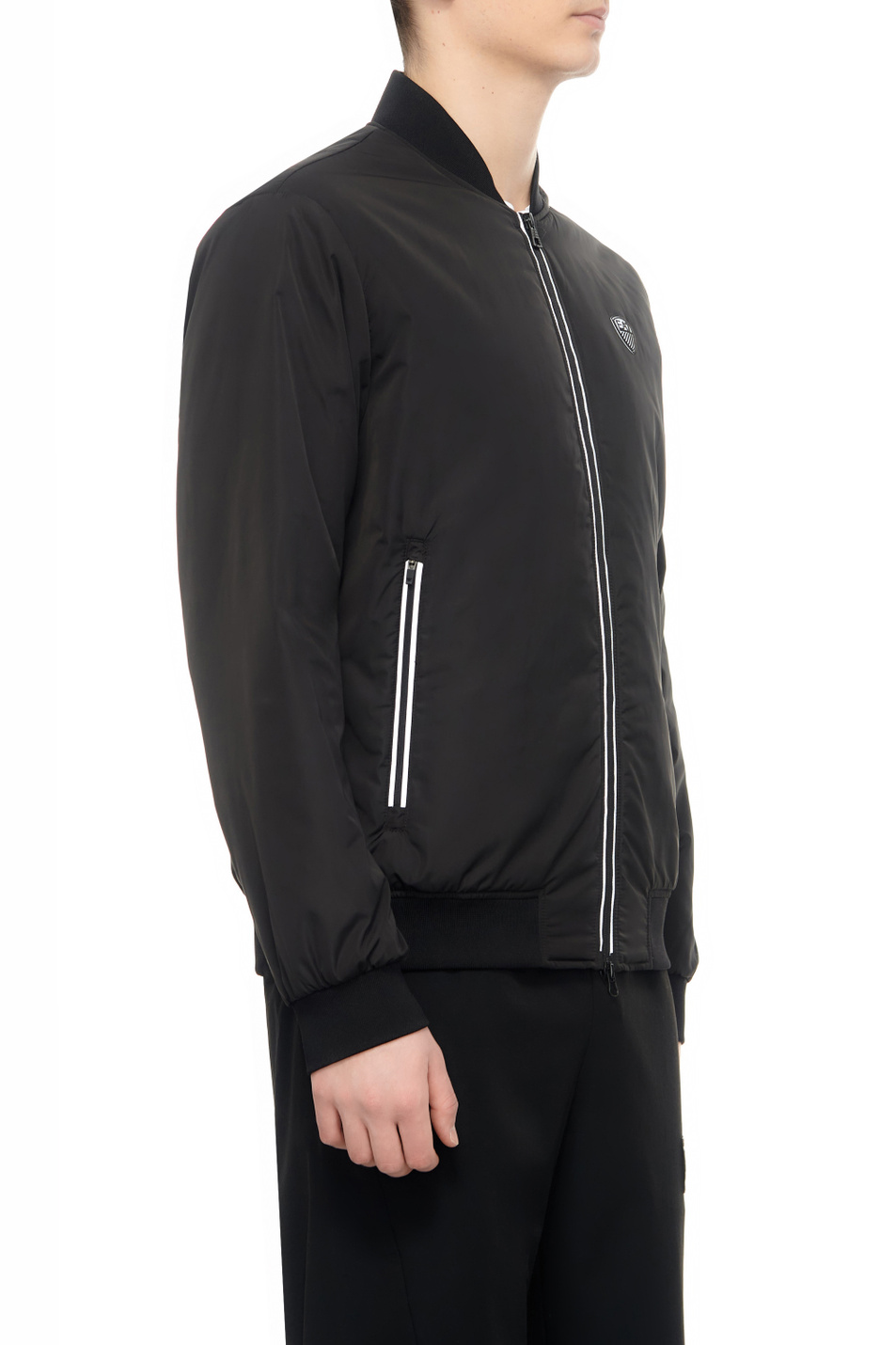 Бомбер с логотипом|Основной цвет:Черный Мужской EA7 Бомбер с логотипом (цвет ), артикул 8NPB12-PN7LZ | Фото 4