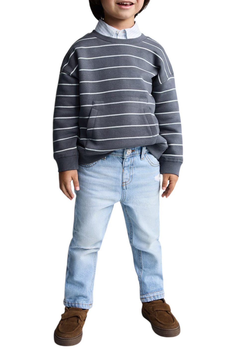 Мальчикам Mango Kids Свитшот STRIPEB8 в полоску (цвет ), артикул 87030637 | Фото 3