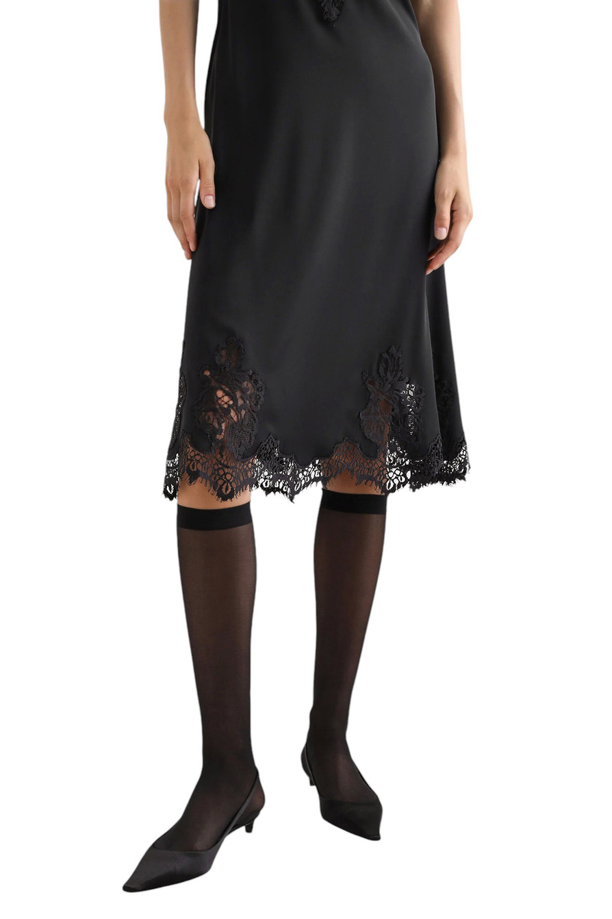 upskirt колготки Dolce & Gabbana ❤ женское платье-комбинация с кружевом черный цвет, размер  42, цена 17249.99 BYN