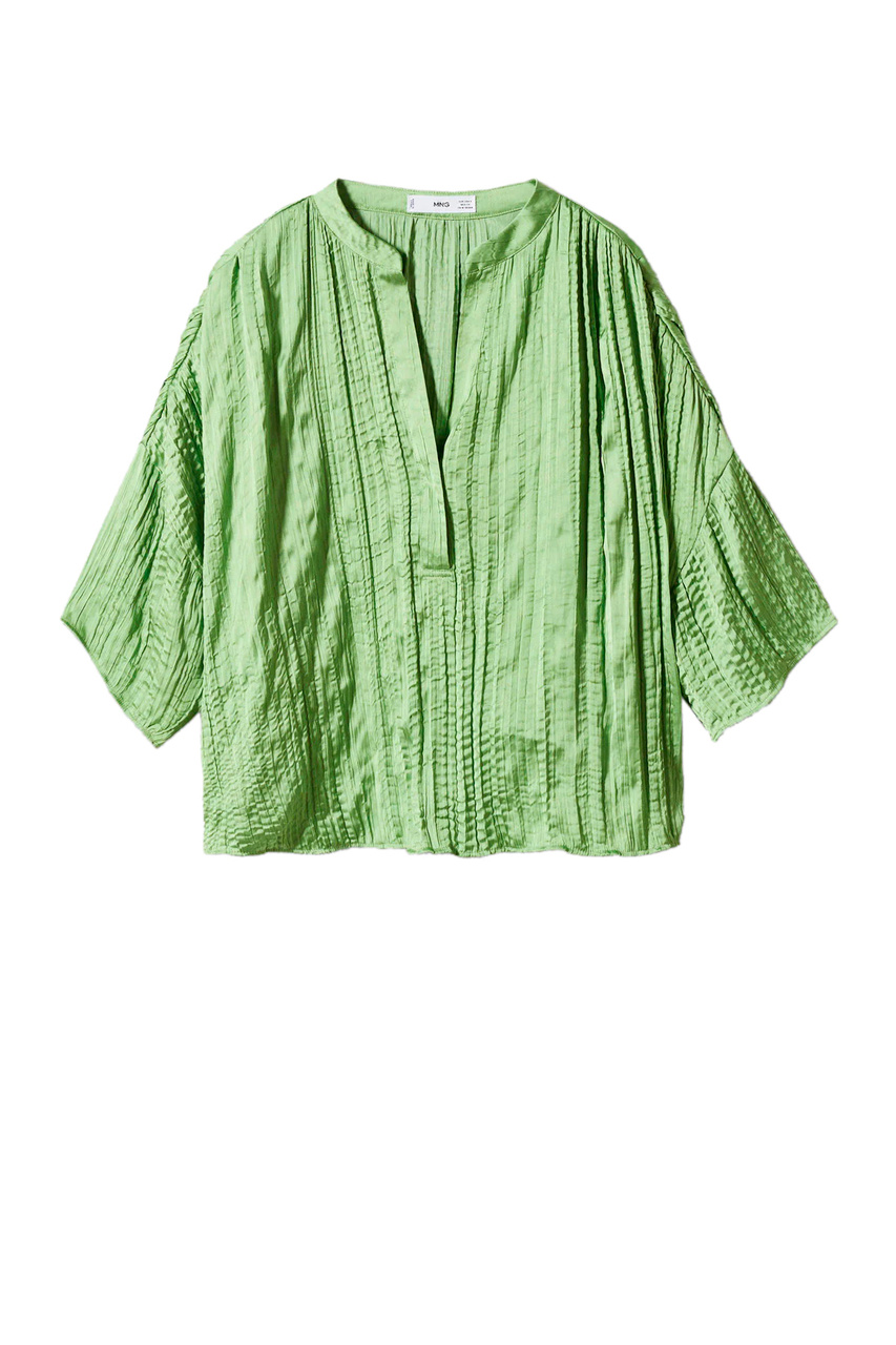 Блузка плиссированная ROMI|Основной цвет:Зеленый|Артикул:47085849 | Фото 1