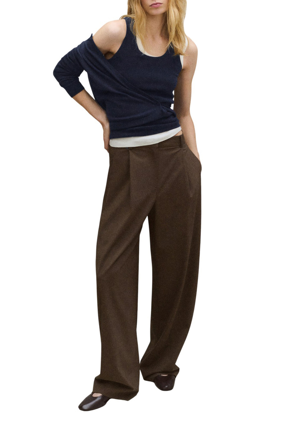 Женский Mango Топ OLSEN из смесовой шерсти (цвет ), артикул 27091190 | Фото 2