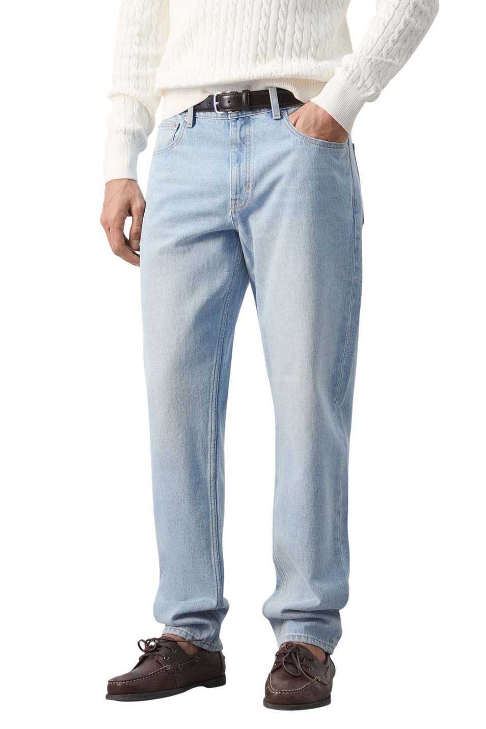 Мужской Mango Man Джинсы BOB из хлопка (цвет ), артикул 27004432 | Фото 3