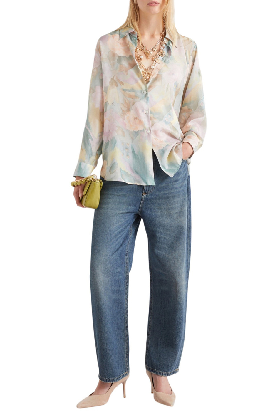 Женский MARELLA Блузка MLSANGIO из шелка (цвет ), артикул 2613111104 | Фото 3