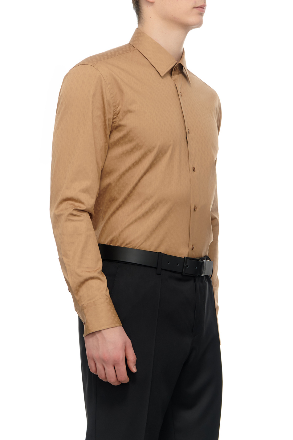 Мужской BOSS Рубашка из натурального хлопка с логотипированным принтом (цвет ), артикул 50473310 | Фото 3