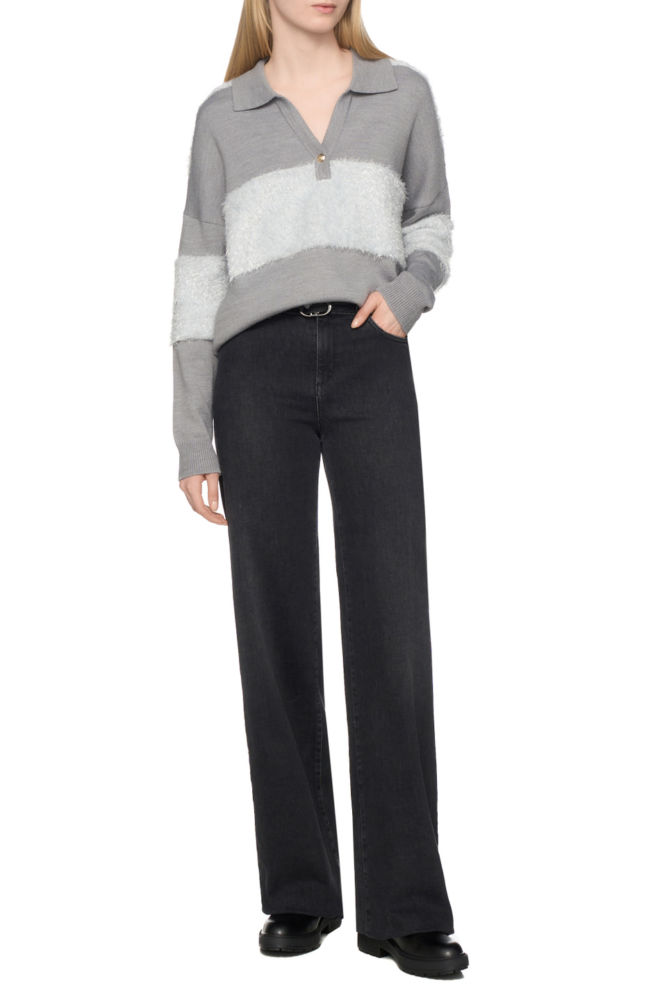 Женский Liu Jo Джемпер поло из смесовой шерсти (цвет ), артикул TF5221MA51I | Фото 3