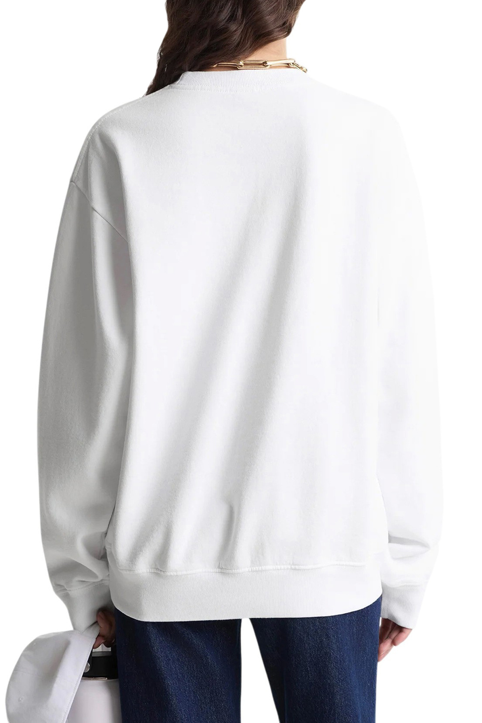 Женский Sporty & Rich Свитшот Beverly Script из хлопка (цвет ), артикул ST07164257WH01 | Фото 4