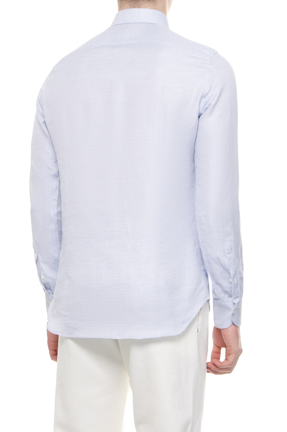 Мужской Canali Рубашка из хлопка и льна (цвет ), артикул NX18GR03206 | Фото 4