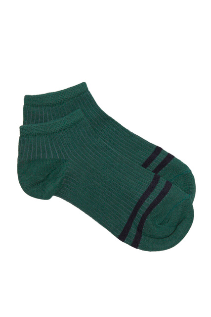 Короткие носки в рубчик|Основной цвет:Зеленый|Артикул:0654507 | Фото 1