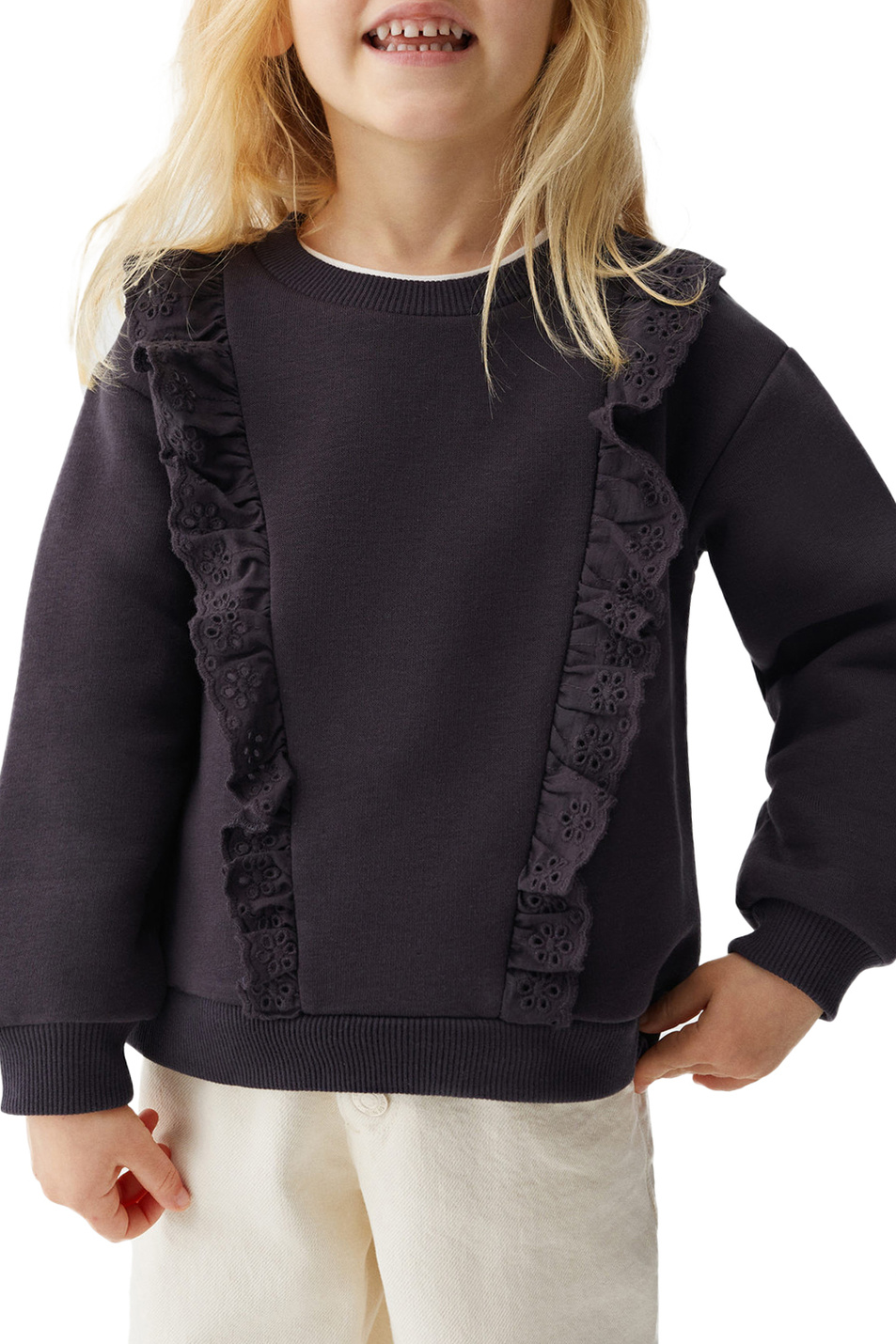 Девочкам Mango Kids Толстовка LISA с оборками (цвет ), артикул 47072538 | Фото 4