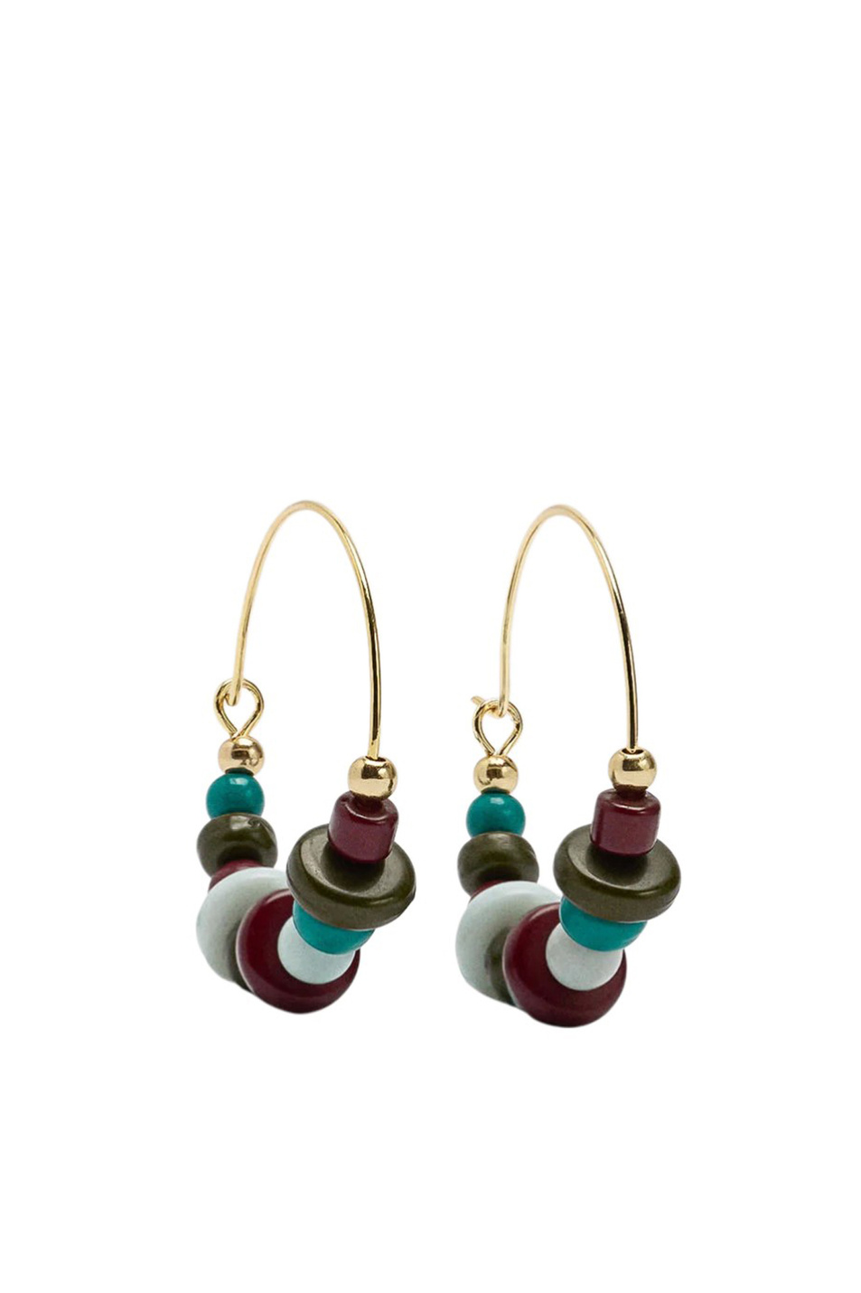 Женский Parfois Серьги-кольца с бусинами (цвет ), артикул 245025 | Фото 1