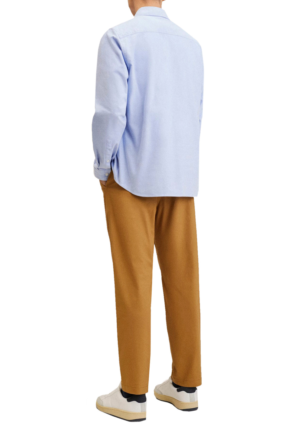 Мужской Mango Man Хлопковые брюки OLIVO с эластичным поясом (цвет ), артикул 27004382 | Фото 4