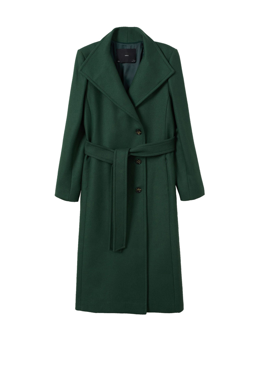 Пальто SIRENITA с поясом|Основной цвет:Зеленый|Артикул:27091160 | Фото 1