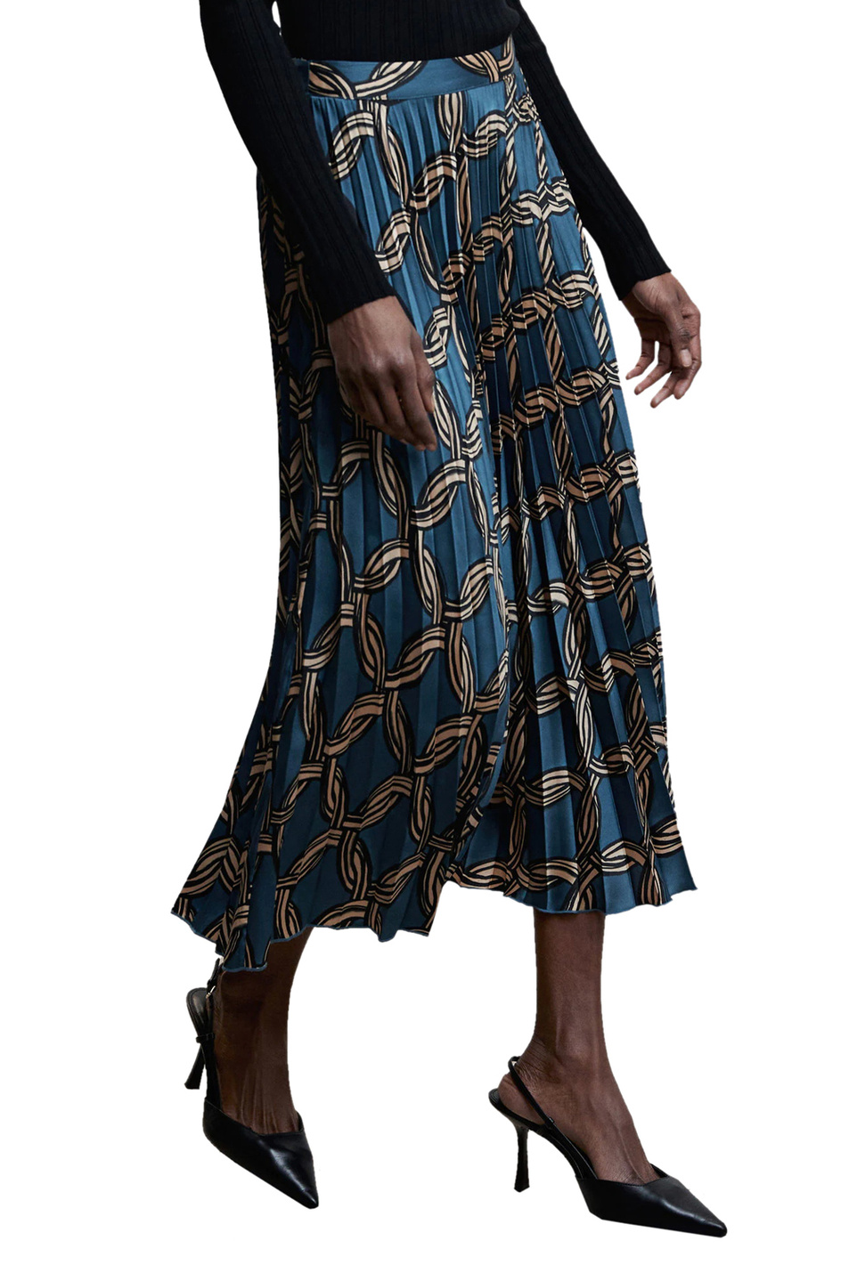 Женский Mango Плиссированная юбка KATEA с геометрическим принтом (цвет ), артикул 47064040 | Фото 3