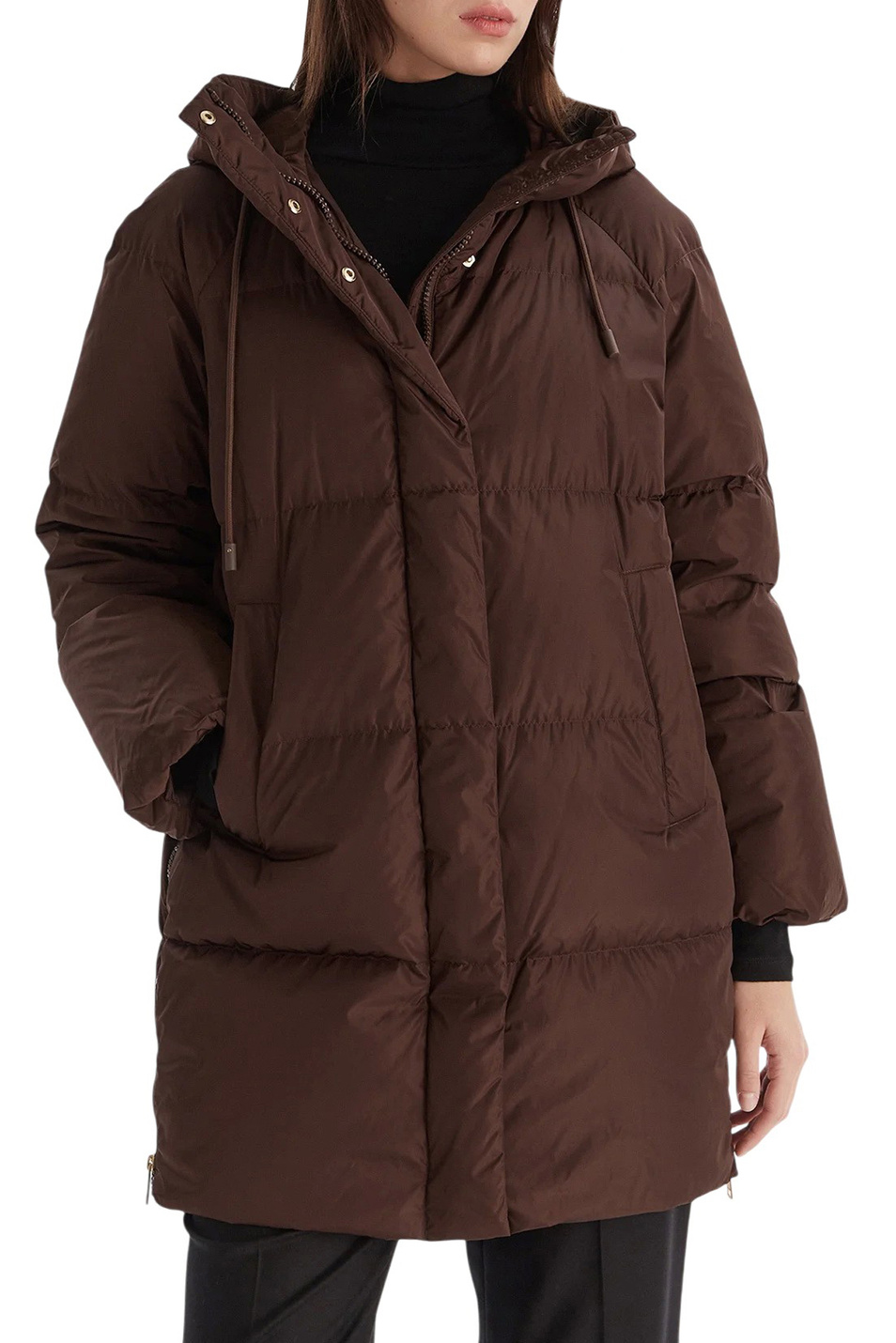 Женский Weekend Max Mara Полупальто NEWBEMBO с пуховым наполнителем (цвет ), артикул 2525496072 | Фото 4