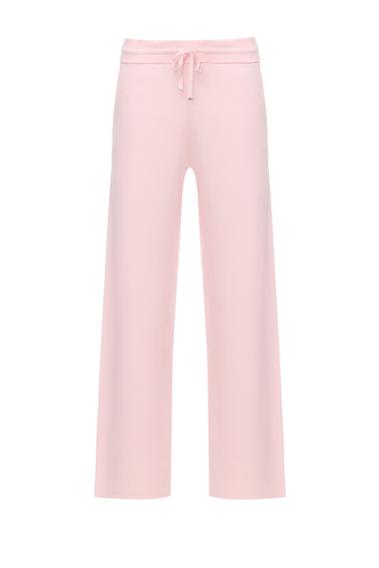 Трикотажные брюки с кулиской на поясе|Основной цвет:Розовый|Артикул:50471650 | Фото 1