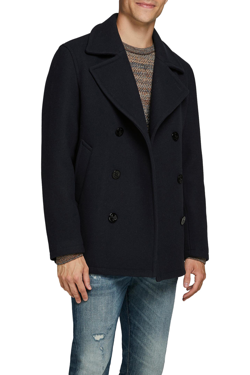 Мужской Jack & Jones Двубортное пальто из смесовой шерсти (цвет ), артикул 12174194 | Фото 4