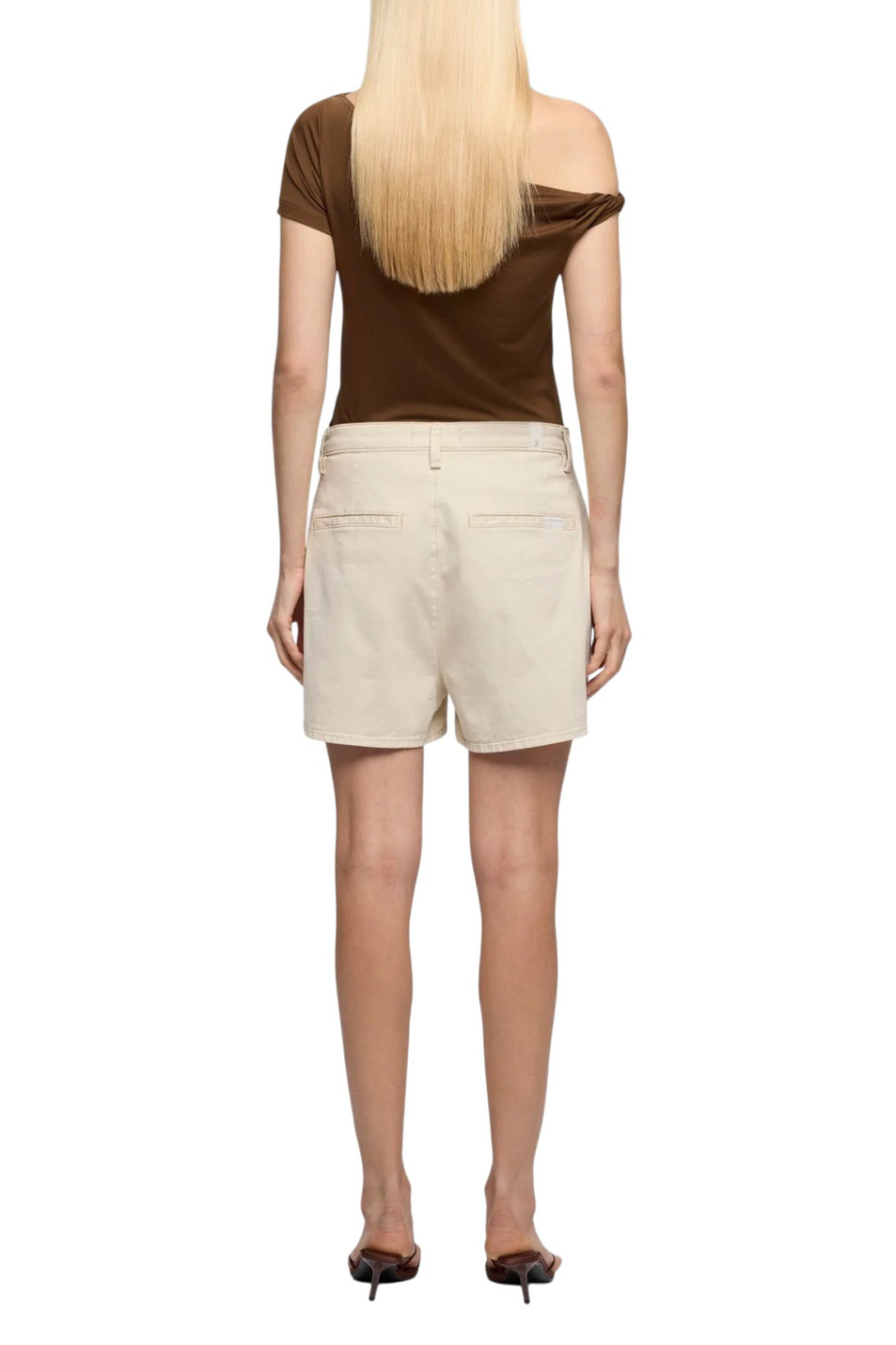 Женский 7 for all Mankind Шорты из эластичного хлопка (цвет ), артикул 7U7F0E39 | Фото 4