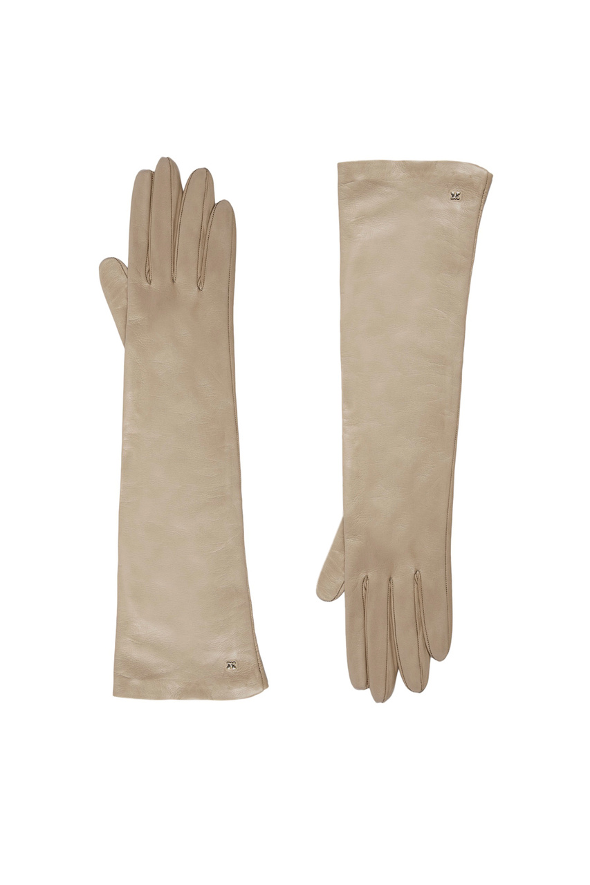 Перчатки AFIDEE из натуральной кожи|Основной цвет:Бежевый|Артикул:2345661033 | Фото 1