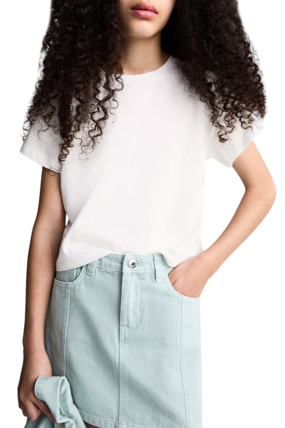 Девочкам Mango Kids Футболка CUTOUTL с вырезом (цвет ), артикул 87006354 | Фото 3